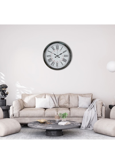 Silver Elegance 40 Cm Krom Metal Duvar Saati