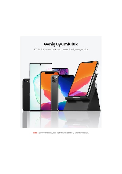 Ugreen Yükseklik Ayarlı Telefon Tutucu Standı, Siyah, 80903 Siyah