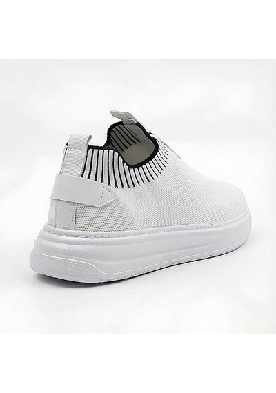Daytex 1110 Erkek Slip-on - Full Triko Örgü Sneaker Beyaz