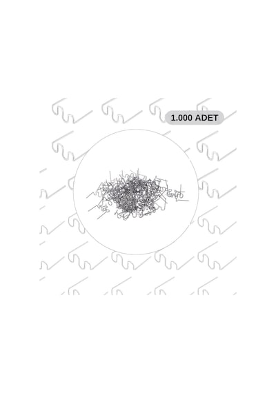 1000 Adet 0,8mm Dalgalı Tip Plastik Kaynak Zımba Teli