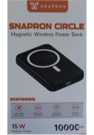 Snapron Snp-3005 10.000 Mah Kablosuz Hızlı Şarj Magsafe Powerbank Led Ekranlı Çoklu Girişli