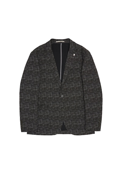 AC&Co / Altınyıldız Classics Erkek Haki Slim Fit Dar Kesim Mono Yaka Kazayağı Desenli Ceket