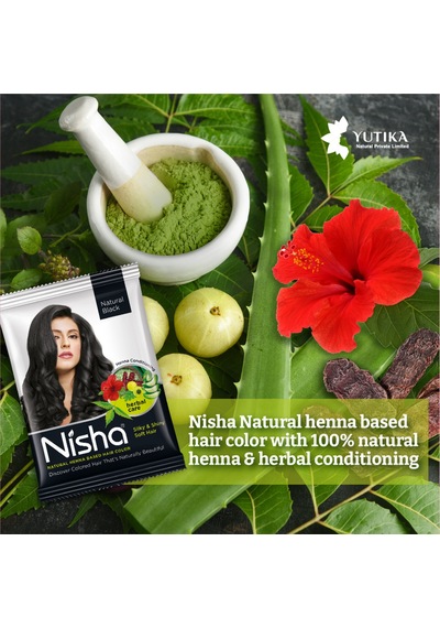 Saç Kınası 6x10g Zarf 100% Naturel Hindistan Kınası Naturel Siyah Kına Fırcası Hediyeli