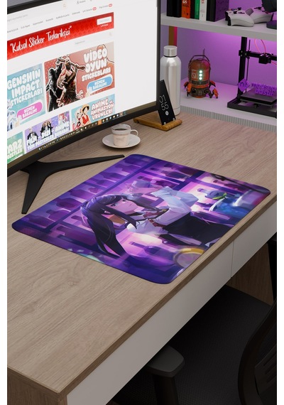 Va-11 Hall-a Kaymaz Dikişli Kauçuk Oyuncu Mousepad V4 - 48x40 Xl Gaming Mouse Pad Fare Altlığı