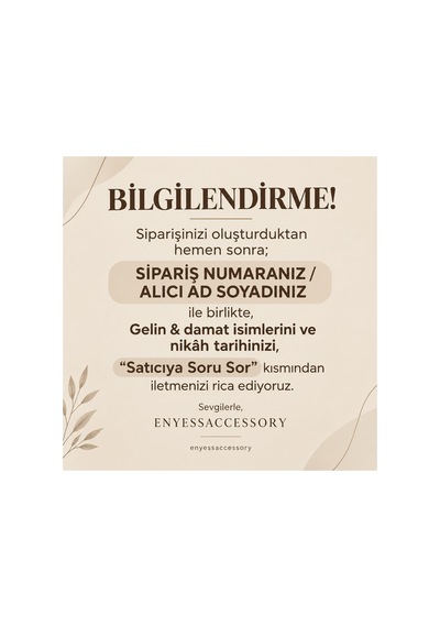 Kişiye Özel Nikah Belgesi- Özel Tasarım Nikah - Düğün Belgesi Beyaz