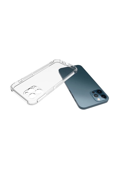 İphone 12 Pro Max 6.7 Anti-drop Silikon Kılıf Kamera Korumalı Şeffaf Silikon Kılıf- 5775 Mh-hs8345-3206