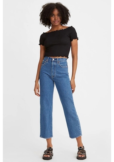 Levi's Pamuklu Yüksek Bel Straight Fit Jeans Kot Pantolon A7743-2654 Mavi
