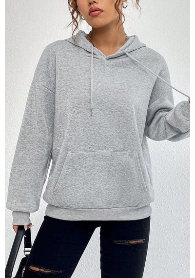 Uyguntarz Unisex Oversize Love Yourself Baskılı Sweatshirt Gri