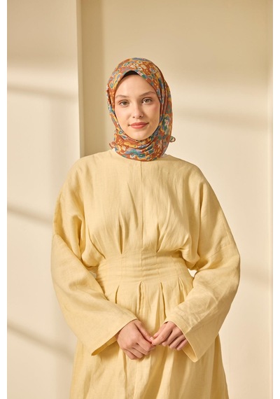 Silk Home Soft Eşarp 73090-03 Taba, İndigo, Sarı, Yeşil