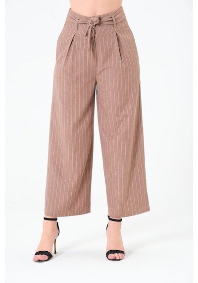 Sortie Collection Kuşaklı Pantolon Kahverengi