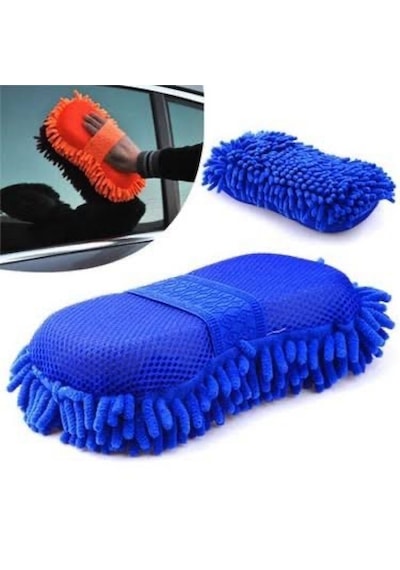 Oto Yıkama Eldiveni, Premium Şönil Mikrofiber Yıkama Süngeri, Tüy Bırakmayan Ve Çiziksiz Ultra Emici Temizleme Eldiveni Çok Renkli