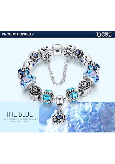 Trend Charm Bileklik, Mavi Charmlı