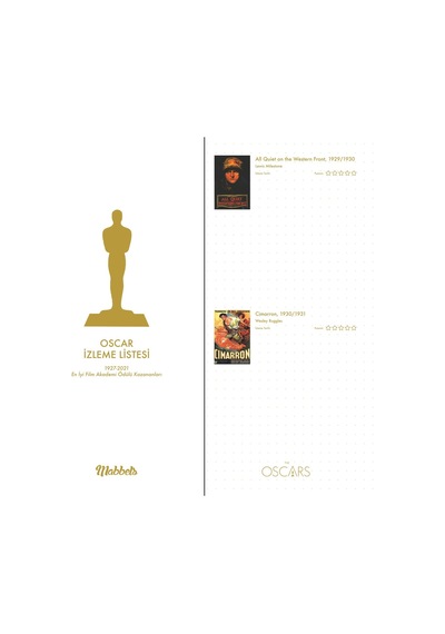 Mabbels Bi Film Önersene Oscar Defter Çok Renkli