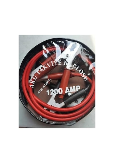 Akü Takviye Kablosu 1200 Amper, 2 Metre, Taşıma Çantalı, Güçlü Metal Kelepçeli, Otomobil Suv Hafif Ticari Araçlar İçin