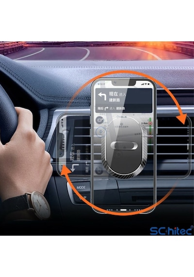 ScHitec B076 Manyetik Kilitli Araç İçi Telefon Tutucu