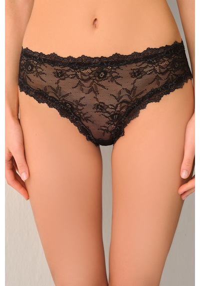 Suwen Cosmopolitan Dantelli Slip Külot St4453601012 Siyah