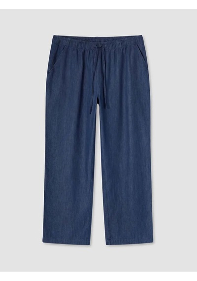 Lc Waikiki Mavi Beli Lastikli Wideleg Kadın Jean Pantolon