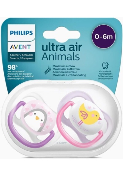 Avent Ultra Air Emzik 0-6 ay Kız Desenli
