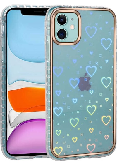 Apple Uyumlu iPhone 11 Desenli Parlayan Transparan Uzrm Avva Kılıf-no4 NO4