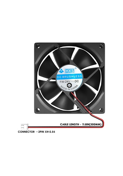 8cm 24v 2 Pinli Kasa Fanı 8cm X 8cm X 2.5cm 2 Pimli Dc 24volt Fan