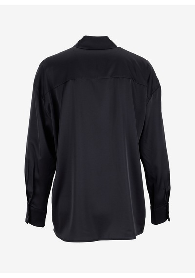 Fabrika Siyah Kadın Loose Fit Gömlek F6sl-gml0194