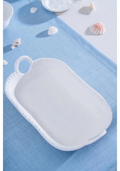 Acar Por7284 Milano Beyaz Porselen Servis Tabağı 20 Cm Beyaz