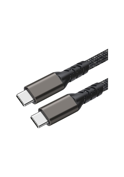 Effox Siyah 2.jenerasyon Type-c To Type-c Usb3.2 Pd Data Kablosu 100w 20gbps 4k 60hz 0.2 Metre
