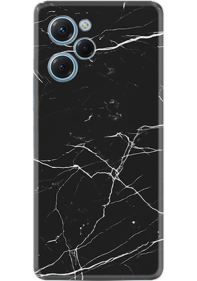 Xiaomi Poco X5 Pro Pro Kılıf Resimli Desenli Baskılı Silikon Siyah Mermer 1299