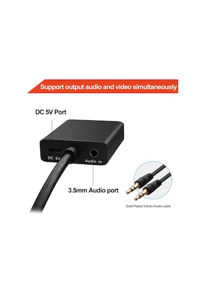 4674 Vga To Hdmi Kablo Çevirici Dönüştürücü Adaptör