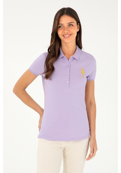 U.S. Polo Assn. Kadın Lila Basic Polo Yaka Tişört 50280071-VR034 U.S. Polo Assn. Kadın Lila Basic Polo Yaka Tişört 50280071-VR034