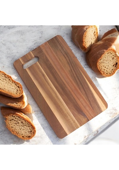 Akasya Kesme Tahtası Antibakteriel Yıkanabilir Doğrama Tahtası Dikdörtgen 28x18cm Antibakteriyel Ve Yıkanabilir Diğer