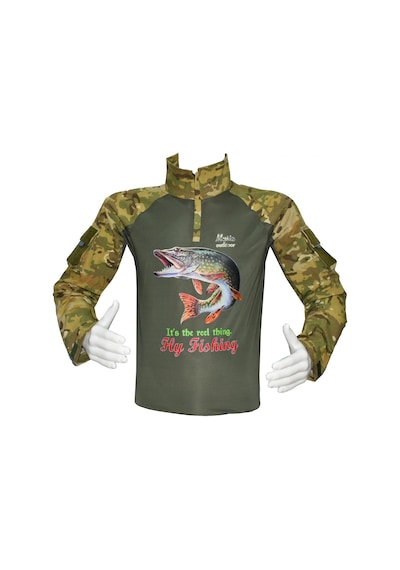 Combat Tişört Fishing M002 Avcı Balıkçı Turna Çok Renkli