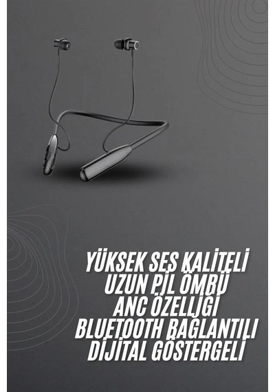 100 Saat Bluetooth Kulaklık Dijital Göstergeli Anc Özelliği Kablolu Diğer