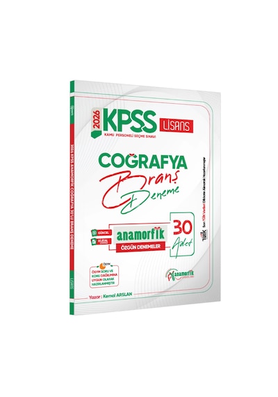 2026 Kpss Anamorfik Serisi Coğrafya 30lu Branş Denemesi Yeni Son Tüik Verileri Ekli Dijital Çözümlü