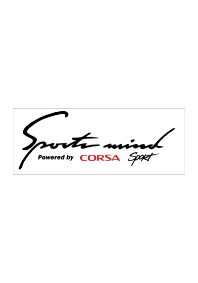 Oto Sticker Sports Mind Opel Corsa Sticker   Beyaz-Kırmızı-