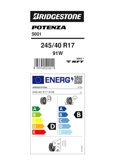 Bridgestone Potenza S001 245/40 R17 91W Rft X Yaz Lastiği - 2026