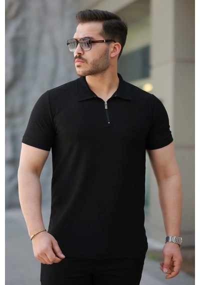 Defymoda Erkek Şort Tişört Alt Üst Takım Siyah