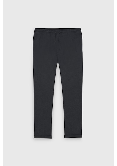 Ac&Co / Altınyıldız Classics Slim Fit Dar Kesim Beli Bağlamalı Yan Cepli Erkek Pantolon - Antrasit