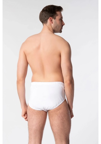 Tutku Erkek Beyaz Kom Slip Külot 6'lı Paket %100 Pamuk Ter0109 Beyaz