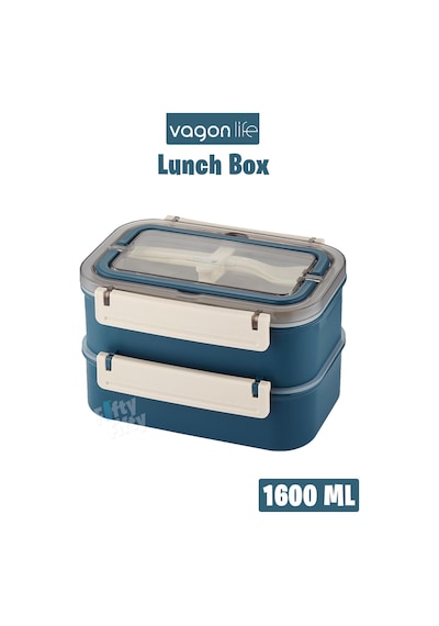 Vagonlife Bento Lunch Box 1600 Ml 2 Kat Sefer Tası Paslanmaz Çelik -fflbox2221