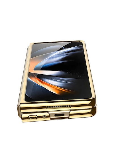 Rba Aksesuar Galaxy Uyumlu Z Fold 4 Kılıf Rba Full Camlı Kıpta Kapak - Gümüş Gümüş