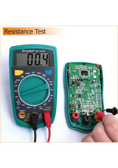 Proskit Mt-1233d Multimetre Mini Cep El Tipi Voltmetre Ampermetre Ac Dc Voltaj Akım Direnç Diyot Buz