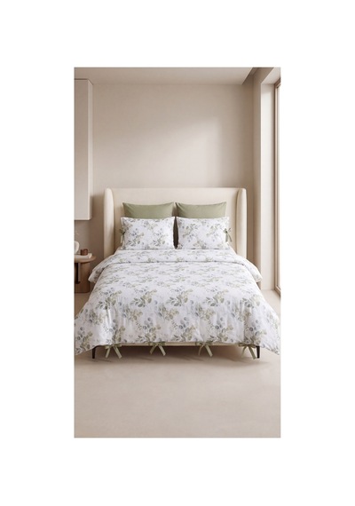 %100 Pamuk Çift Kişilik Okaliptüs Desenli Nevresim Seti 220x200 Cm Bağcıklı 2 Desenli + 2 Düz Beyaz Yastık Kılıfı Yeşil - 909842890 Yeşil %100 Pamuk Çift Kişilik Okaliptüs Desenli Nevresim Seti 220x200 Cm Bağcıklı 2 Desenli + 2 Düz Beyaz Yastık Kılıfı Yeşil - 909842890 Yeşil
