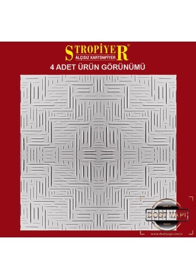 Stropiyer Tavan Kaplama Çizgi Modeli , 10 M2 = 40 Ad.