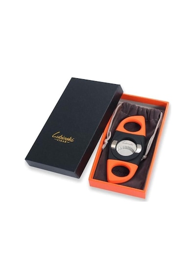Lubinski Plastik Standlı Puro Kesici Siyah/turuncu 60 Ring Lb-359