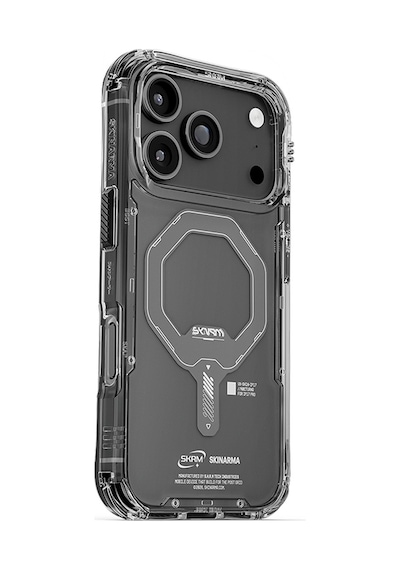 Apple Uyumlu iPhone 17 Pro Kılıf M-safe Şarjlı Şeffaf Airbag Saido Mag-charge Kapak Füme Füme