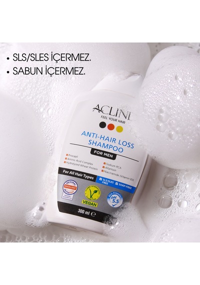 Aclınd Erkek Saç Bakım Seti Anti-hair Loss Şampuan For Men 300 Ml + Saç Bakım Serumu 50 Ml