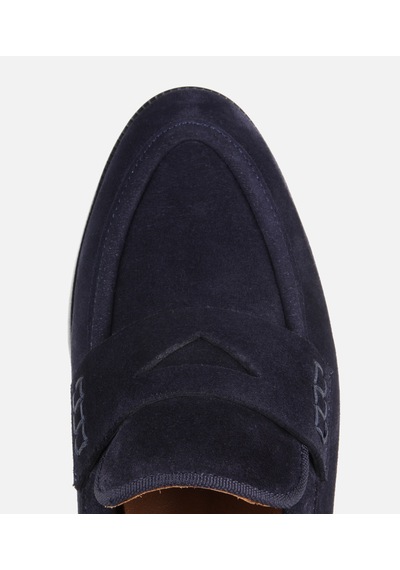 Hotiç Kadın Süet Deri Lacivert Yumuşak Dokulu Klasik Loafer 01ayh329500a680 01ayh329500a680
