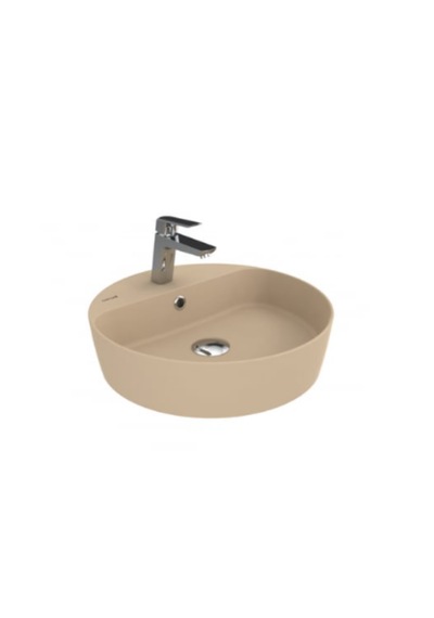 Creavit LP146 Loop Yuvarlak Çanak Lavabo Mat Cappuccino 45 CM