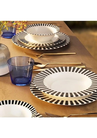 Porland Miass 24 Parça 6 Kişilik Yemek Takımı 04ppo000571 Beyaz